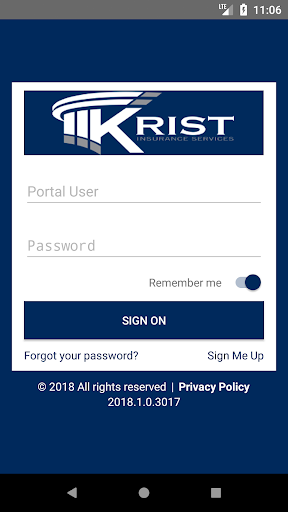 Android application Krist Insurance Services Onlin screenshort