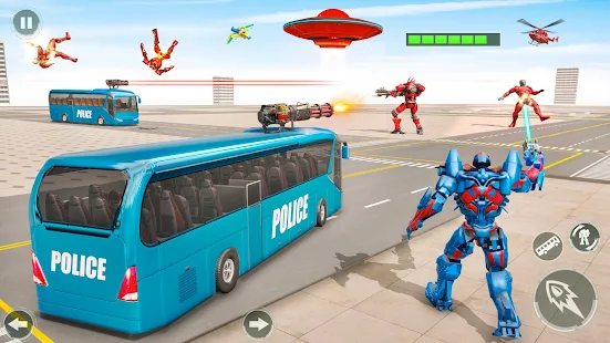 jogo de robô de ônibus