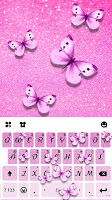screenshot of Pink Glitter Butterfly Keyboar
