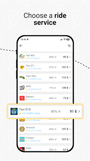 Taximer: compare taxi prices Screen 3
