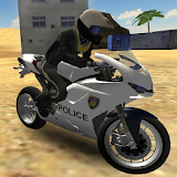 Police Motorbike Desert City icon