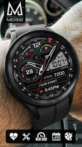 Android application MD312 Analog watch face screenshort