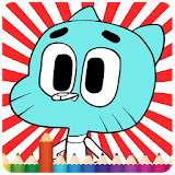 coloring gumball games icon