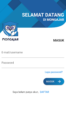 Android application Mongajar screenshort