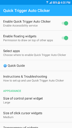 Screenshot of Volume Key Auto Clicker