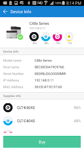 Samsung Mobile Print Screenshot