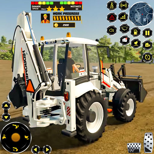 JCB Construction Excavator Sim logo