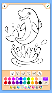 Dolphins coloring pages Screenshot