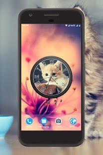 Kitten Clock Live Wallpaper Screenshot