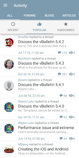 vBulletin Community Forum Screen 2