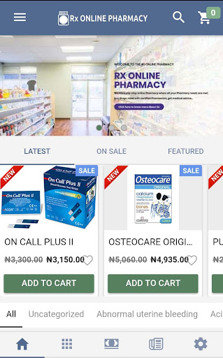 Rx Online Pharmacy Screen 2