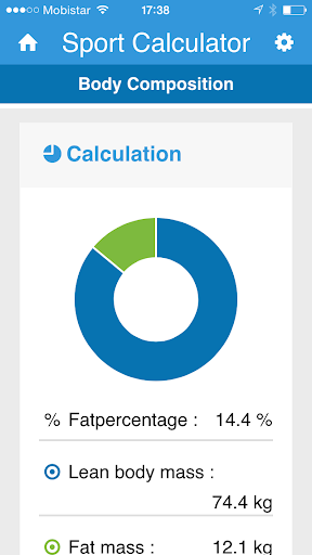Sport calculator Screen 3