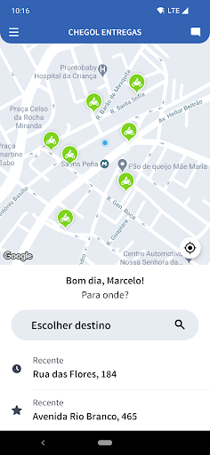 Android application CheGol Entregas screenshort