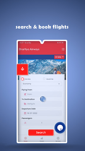 Android application Bhartiya Airways screenshort