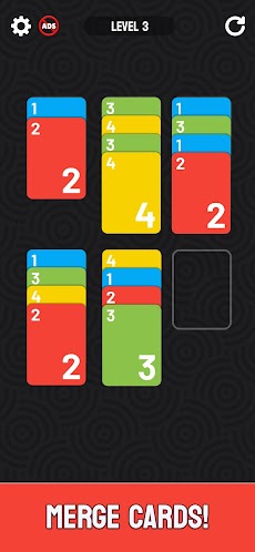 Card Color Sort Puzzle: Mergeのおすすめ画像1