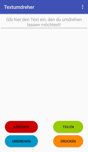 Android application Textumdreher screenshort