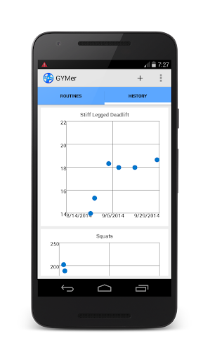 GYMer BodyBuilding Log Screen 2