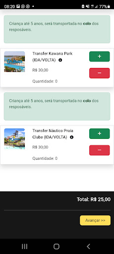 Android application Mondial Turismo - PDV screenshort