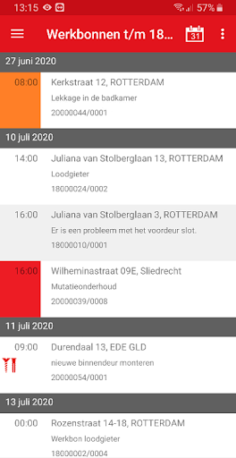 Android application KRAAN Werkbon screenshort
