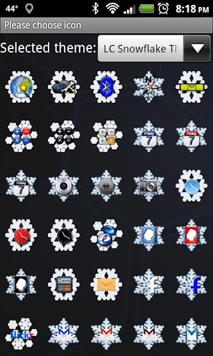 LC Snowflake Theme Screen 2