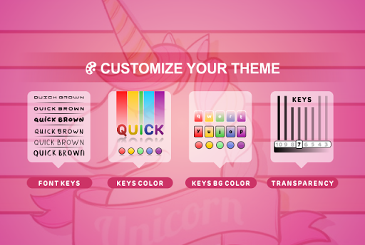 Tema Keyboard Pastel Unicorn Dream terbaru