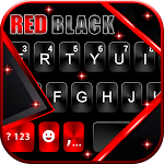 Red Black Metal 2 Keyboard Background Apk