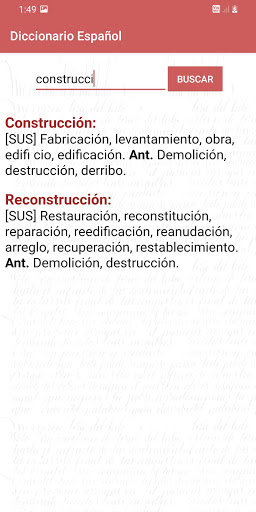 Diccionario Español Screen 3