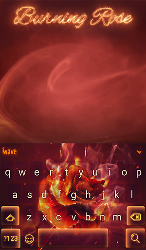 Burning Rose Keyboard Theme Screen 2