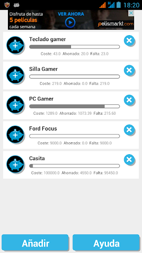 Android application Wish List (Virutal Piggy Bank) screenshort