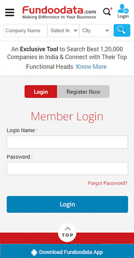 Fundoodata Indian Company Data Screenshot 3 - AppWisp.com