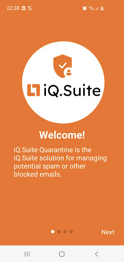Android application iQ.Suite Quarantine screenshort