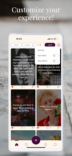 Android application Hush - Express Freely screenshort