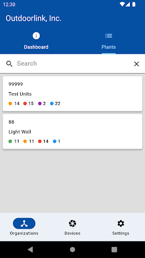Android application OutdoorLink screenshort