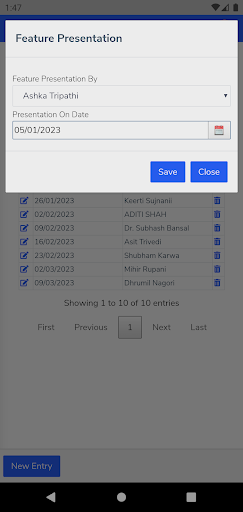 Meeting Management Screen 3