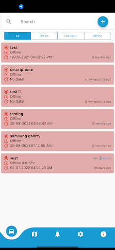 Android application OnTrack screenshort