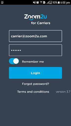 Android application Z2U for Drivers screenshort