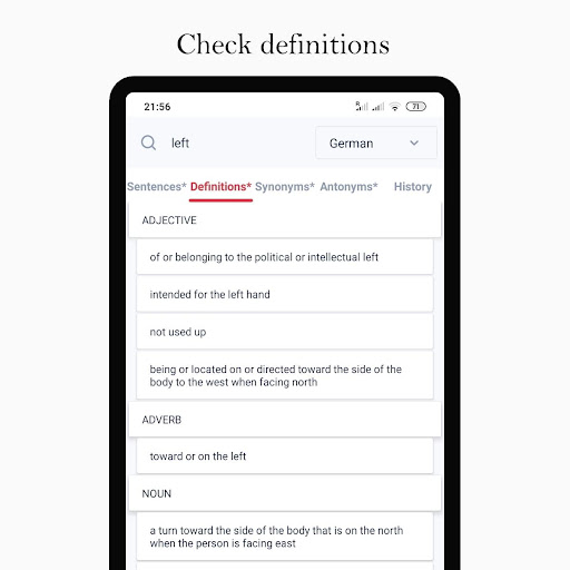 Sentence Finder: English Words Screen 3