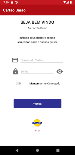 Android application Cartão Barão screenshort