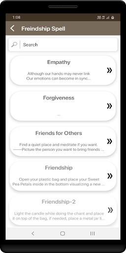Android application Freindship Spell screenshort