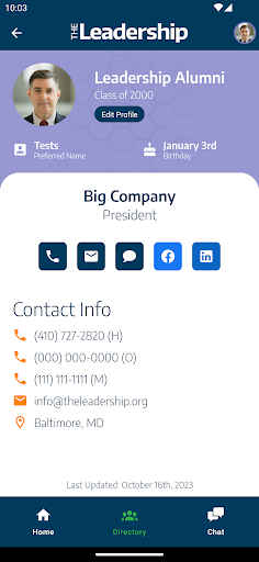 The Leadership App Screen 2