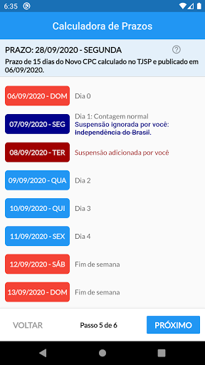 Android application Deadline Calculator screenshort