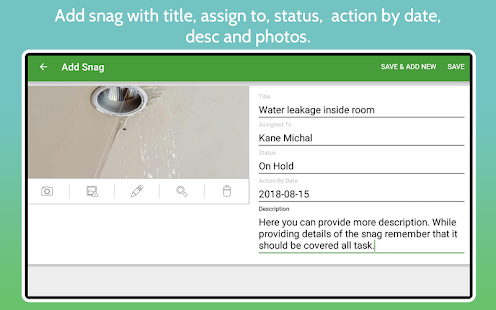 SnagID - Site Snagging, Auditing & Inspection Tool Screenshot