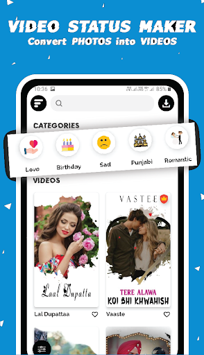 Android application Buzo - Video Status screenshort