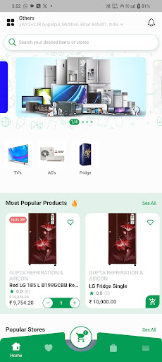 G3B Online Shopping & Services Screen 2