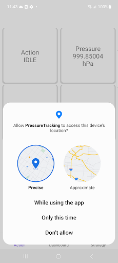 Android application PressureTracking screenshort