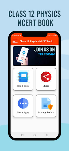 Android application Class 12 Physics NCERT Book screenshort