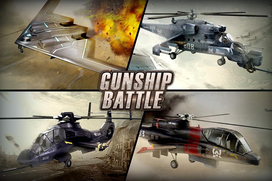 GUNSHIP BATTLE: Helicopter 3D 2.8.21 APK + Mod (Unlimited money) untuk android