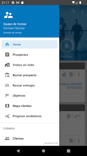 Equipo de Ventas Screen 2