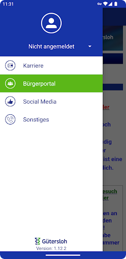 Android application Stadt Gütersloh screenshort