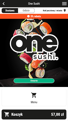 Android application One Sushi screenshort